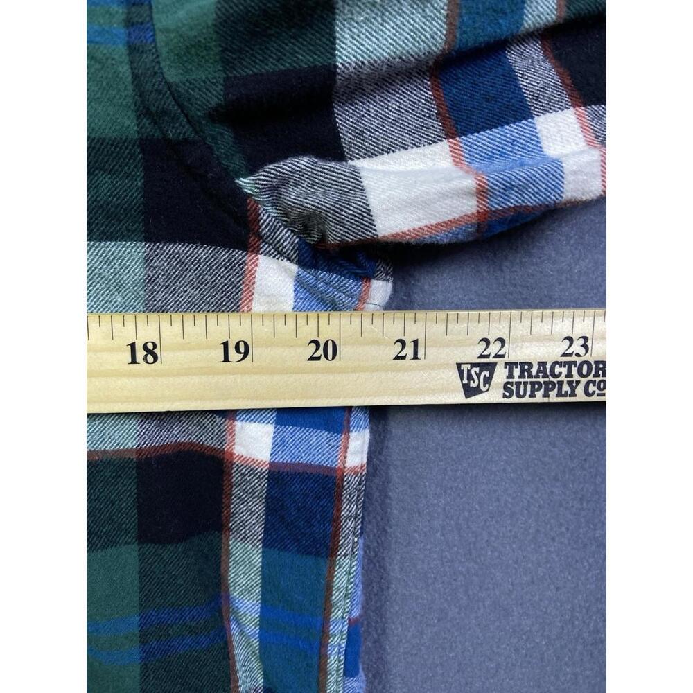 Magellan Outdoors Flannel Shirt Mens Small Blue Plaid Classic Fit Button Down - Picture 5 of 10